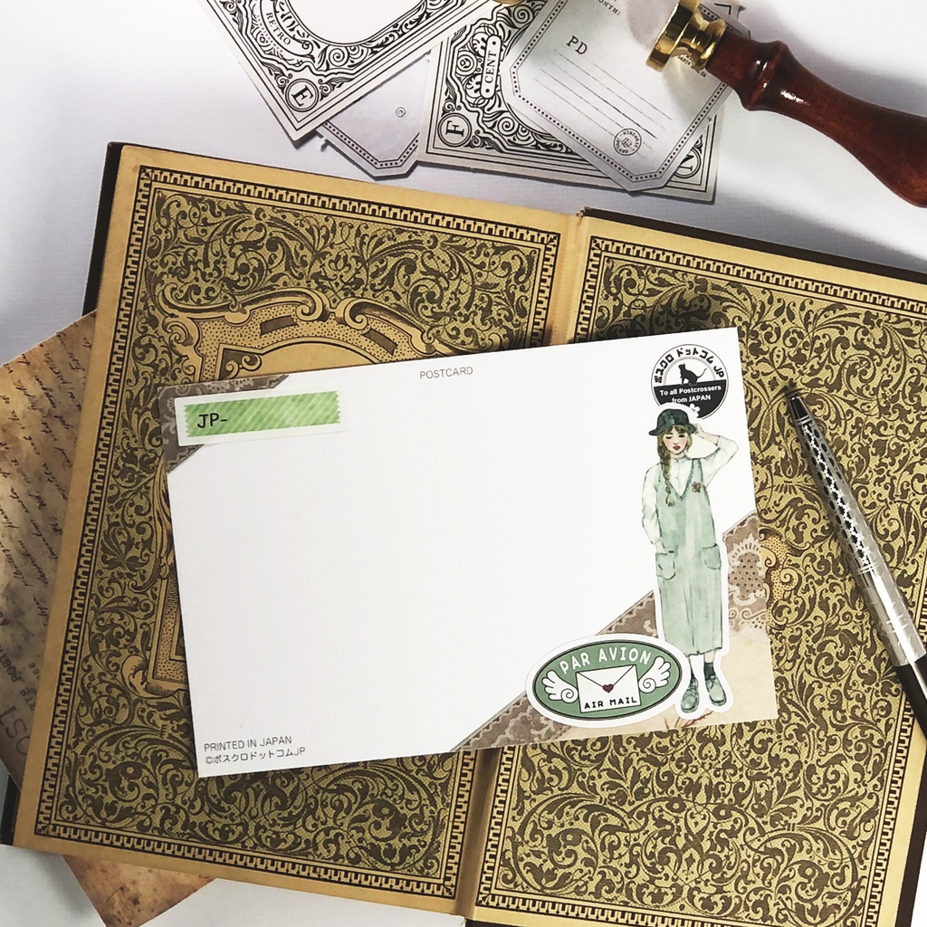 エアメールシール Letter with Wings