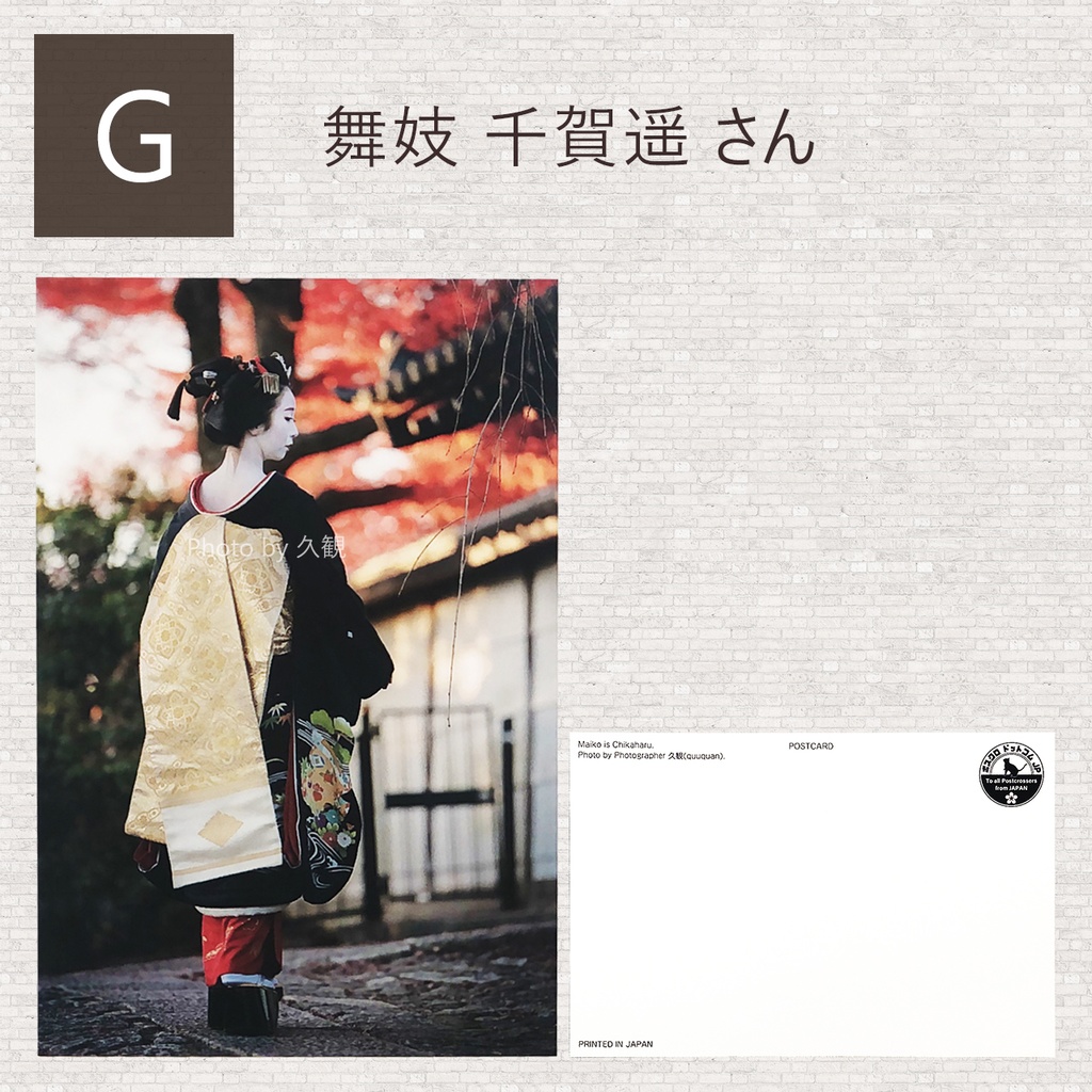 【OUTLET】ポストカード 芸妓/舞妓 同柄2枚セット -9種類から選べます-