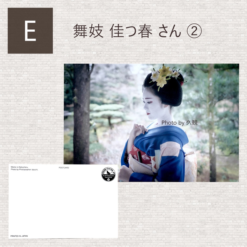 【OUTLET】ポストカード 芸妓/舞妓 同柄2枚セット -9種類から選べます-