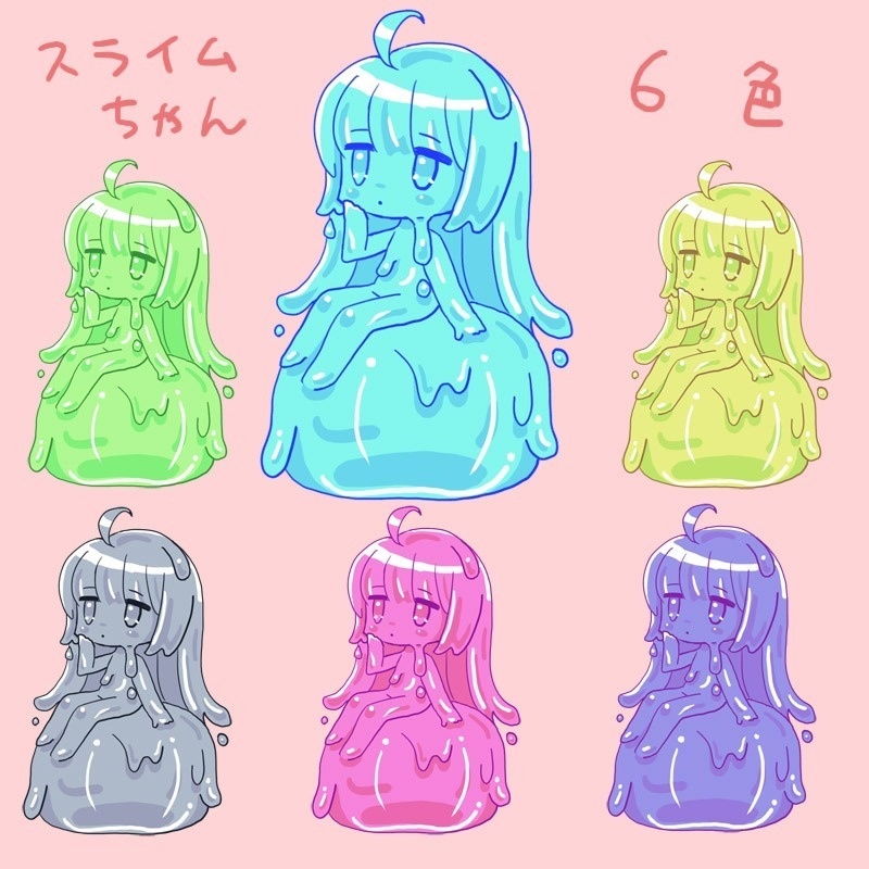 スライムちゃん 6色 アクリルキーホルダー