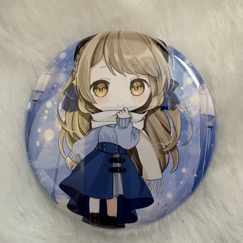朝日奈あみVTuber缶バッジ2024冬コミイラスト(5.7cm)