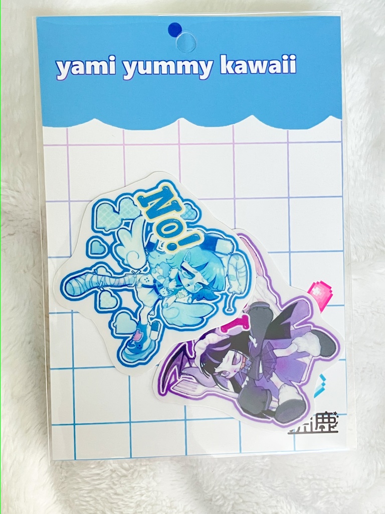 天使と悪魔 ヘアクリップ ステッカー2枚入りセット