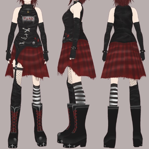 【Vroid用衣装】ゴスパンク