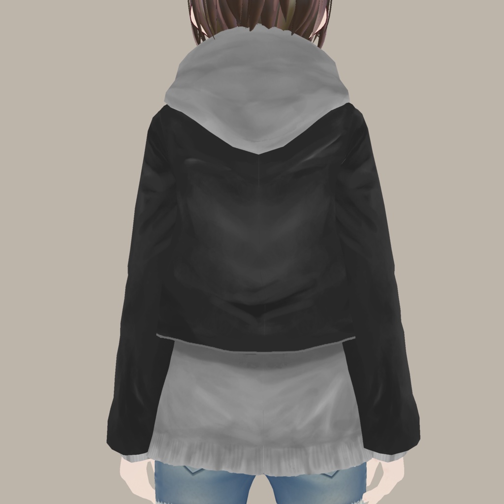 【Vroid用衣装】ライダースxパーカー