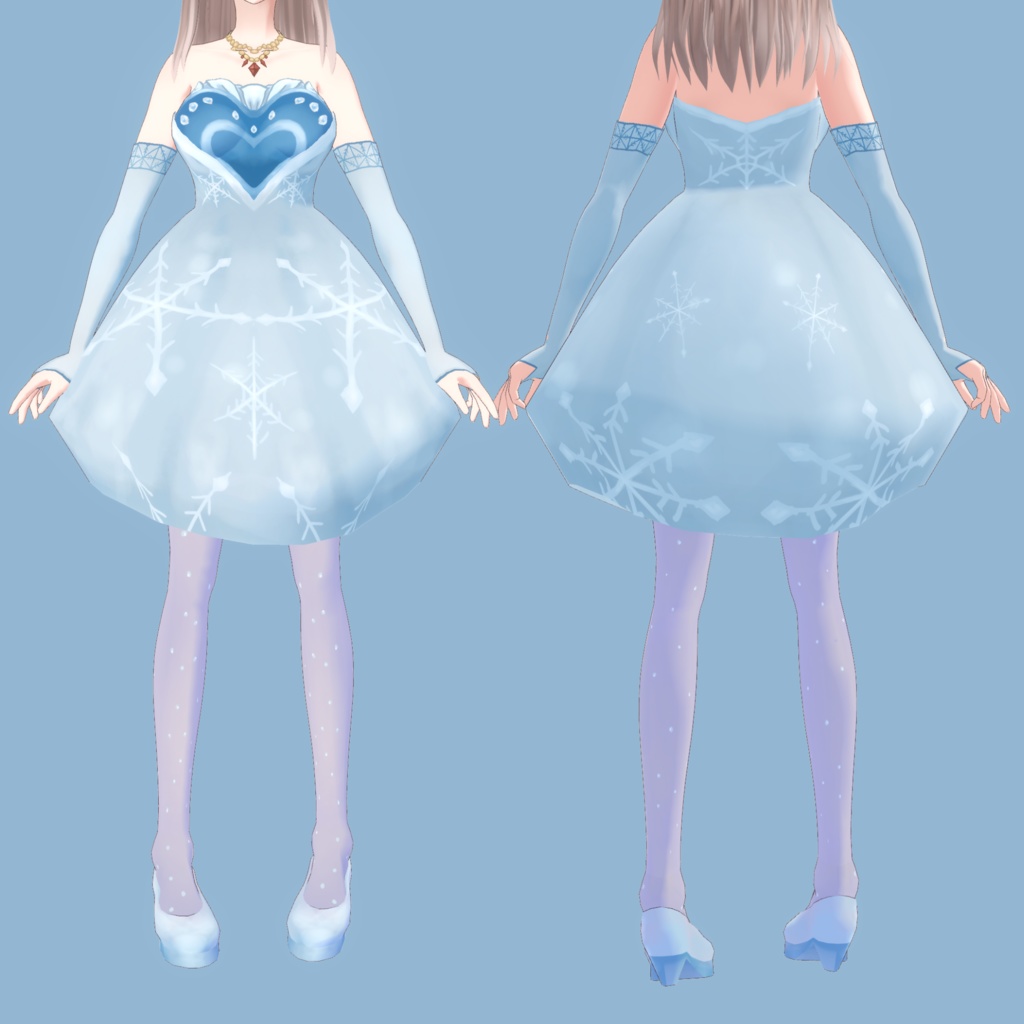 【Vroid用衣装】冬ドレス衣装