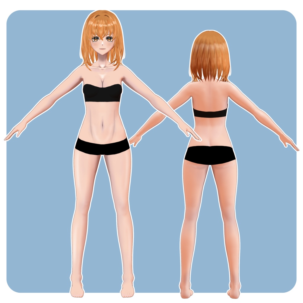 Vroid3Dモデル【女性素体】