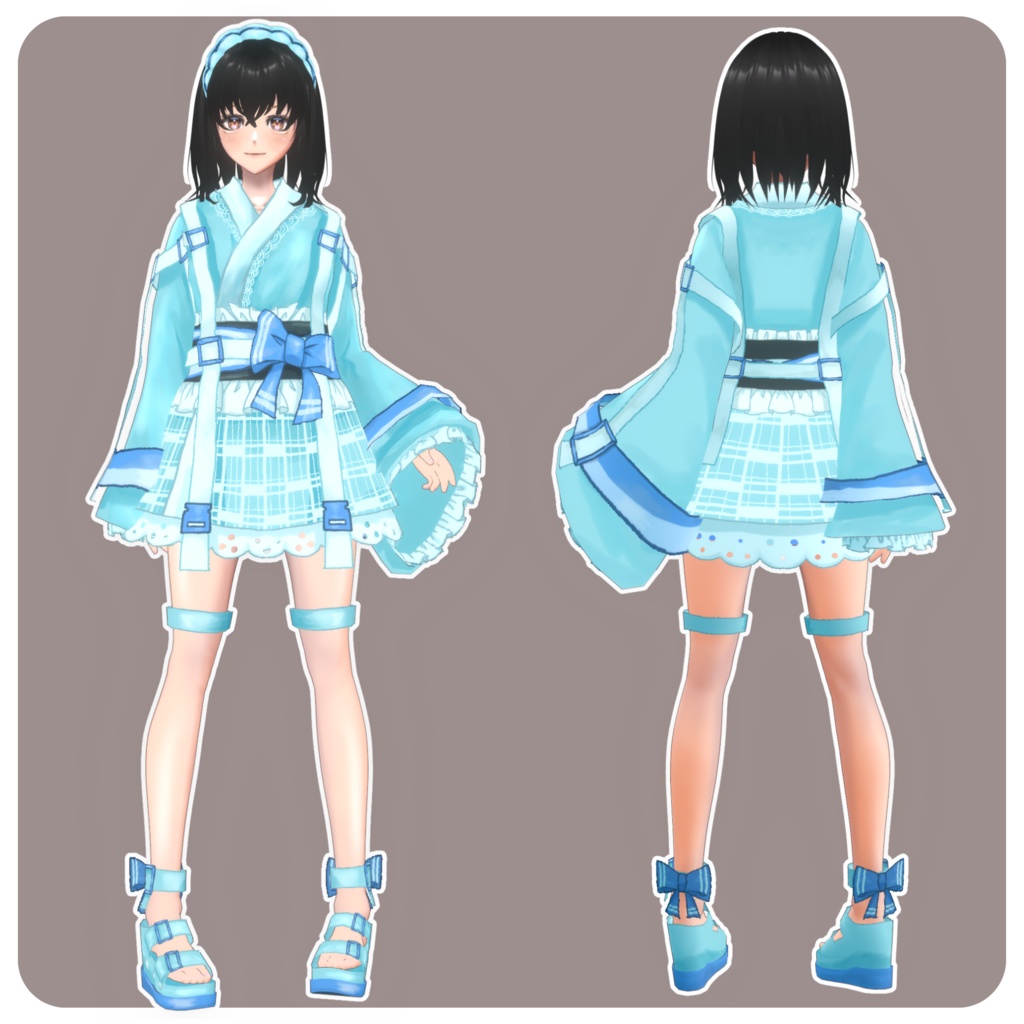 【Vroid用衣装】天使界隈系浴衣