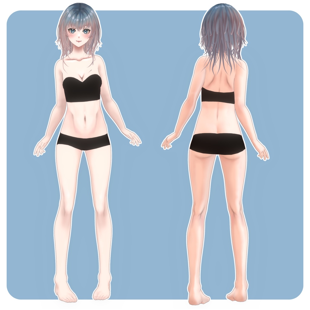 【4/30まで無料配布】VRoid3D素体データ【女性素体】