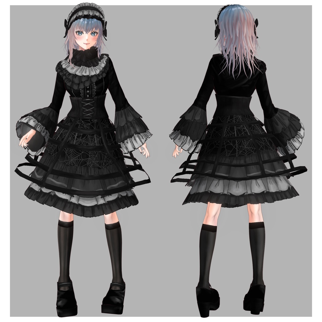 【VRoid用衣装】ゴスロリ