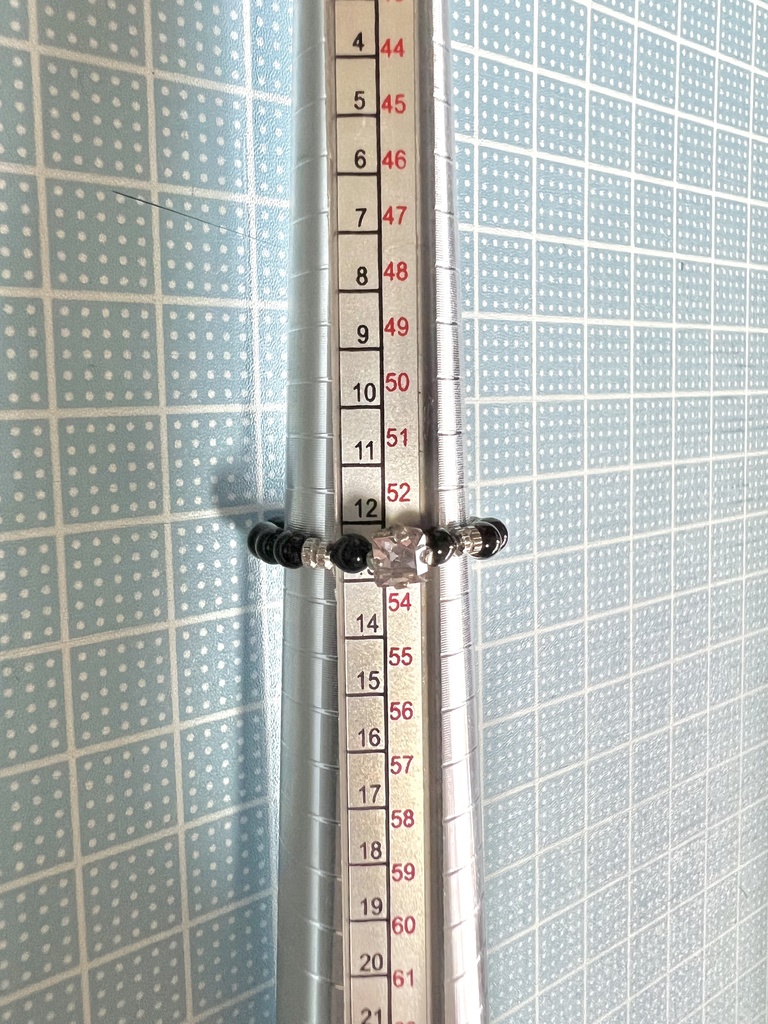 夏油傑 ビーズリング 黒玉 スワロ