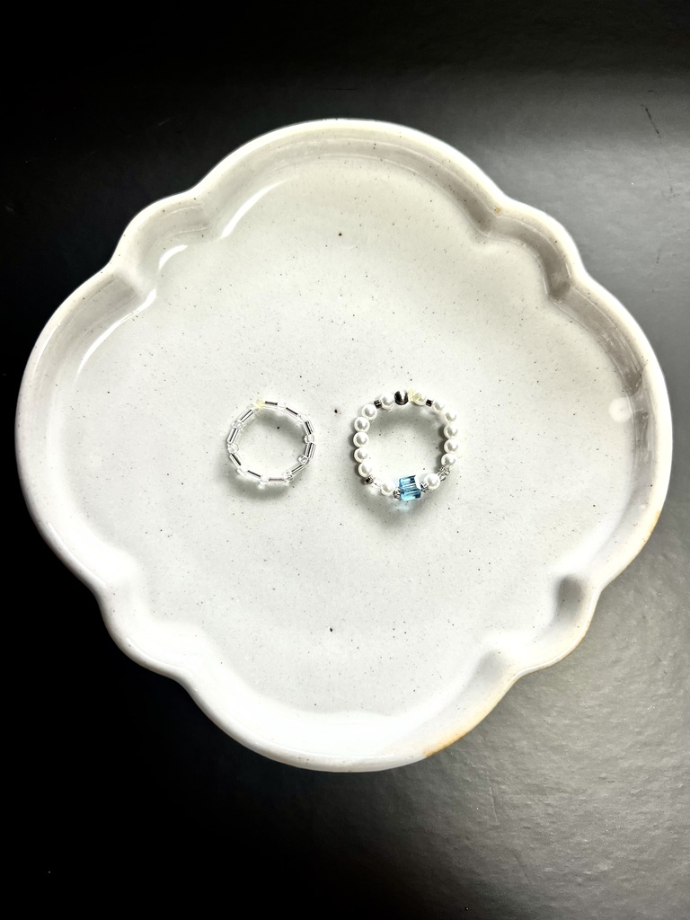 五条悟 ビーズリング 青白玉