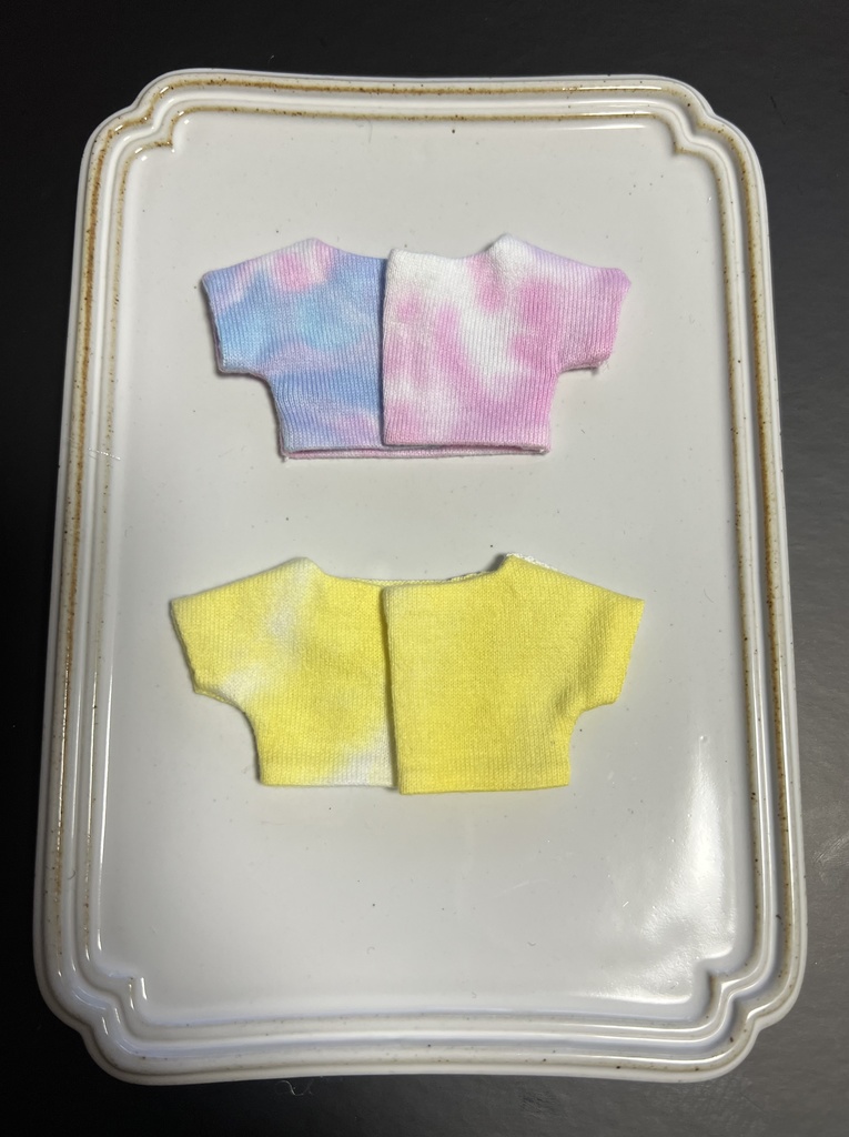 ぬい服 タイダイフィルムTシャツ カラフル