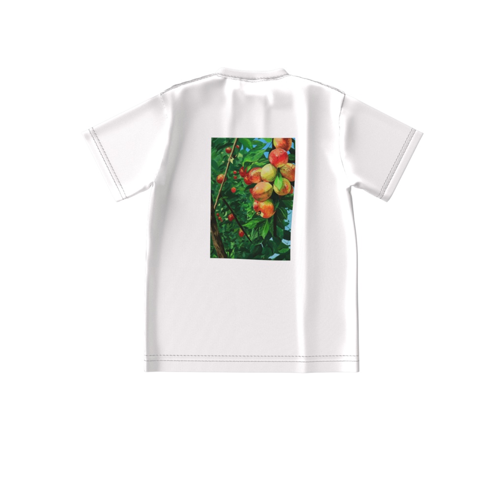 プラムバックプリントTシャツ