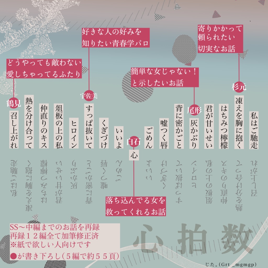 【金カ夢小説本】心拍数