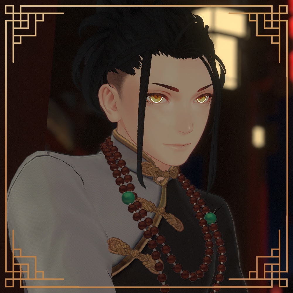 【3D衣装】メンズチャイナ-暁雲-【珍飯亭男性ボディ対応】