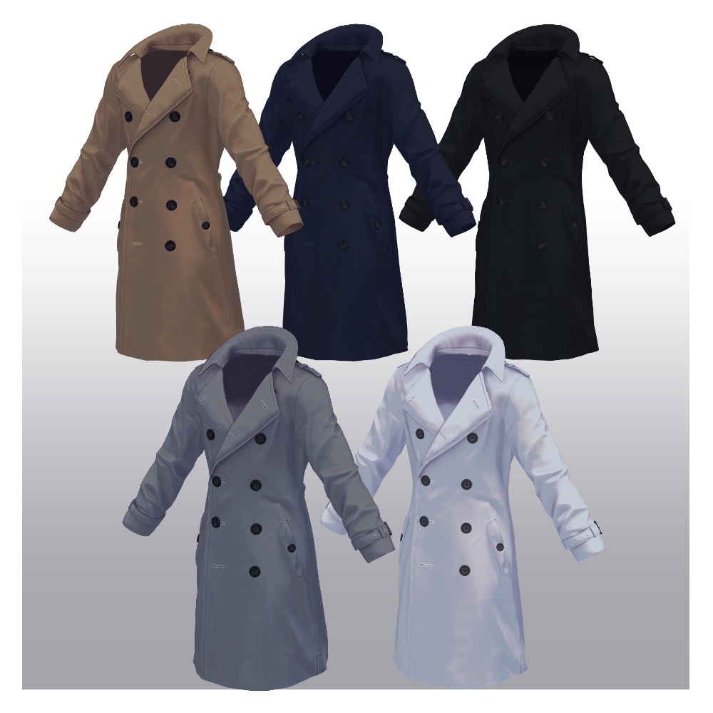 【3D衣装】トレンチコート【吉嗣対応】