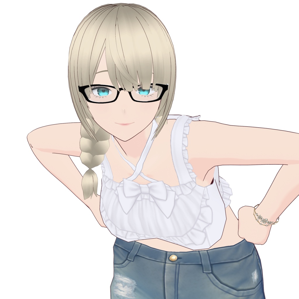 VROID Base Girl Model (VROID FILE & VRM FILE) Carla