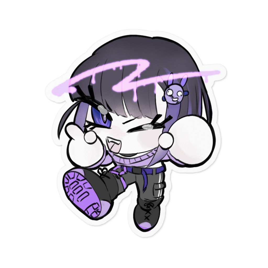 ステッカー💜コットンキャンディ