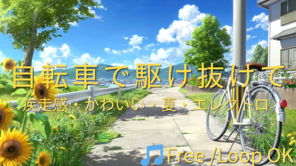 【フリーBGM】自転車で駆け抜けて
