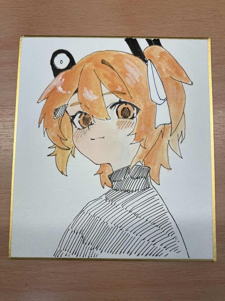 足立レイ　色紙　笑顔