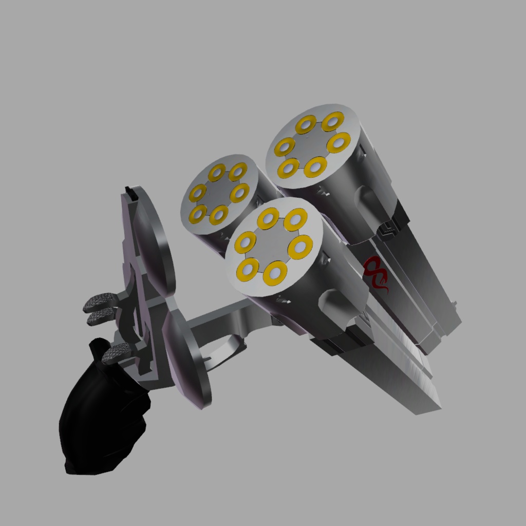 【VRChat向け】対幻獣、怪異用大型3連リボルバー「オーガブレイカー」【無料】