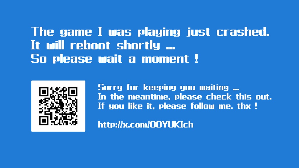 ゲーム配信向け ブルースクリーン風 背景素材