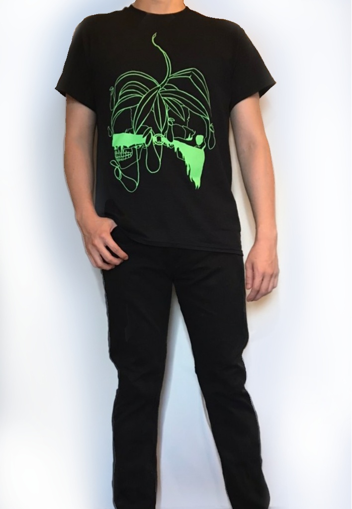 半袖Tシャツ(ブラック) Skull × Carnivorous plants series~Nepen~
