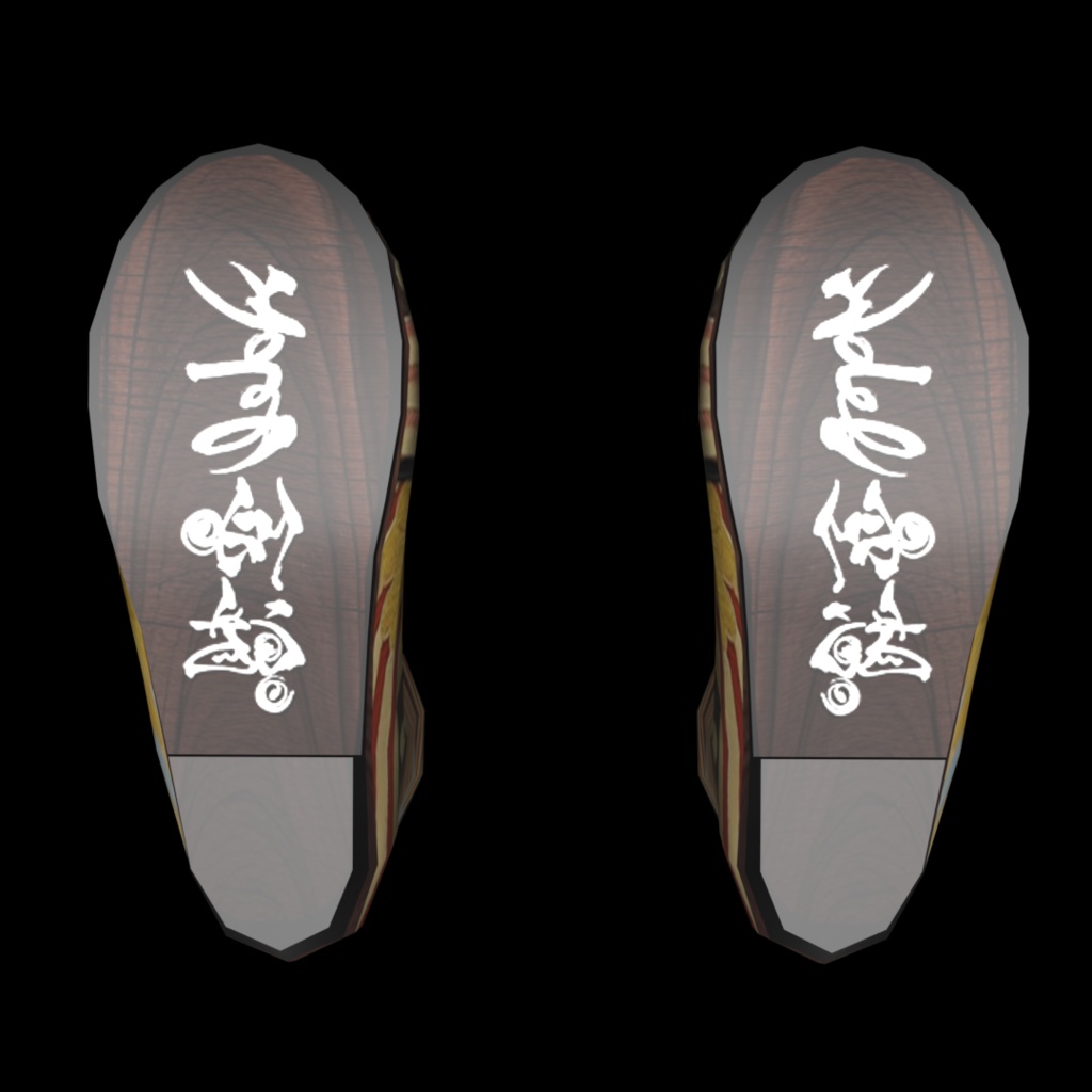 VRoid・VRChat|3D ブーツ 001|着物の柄|Adel空想