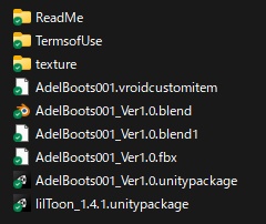 VRoid・VRChat|3D ブーツ 001|着物の柄|Adel空想