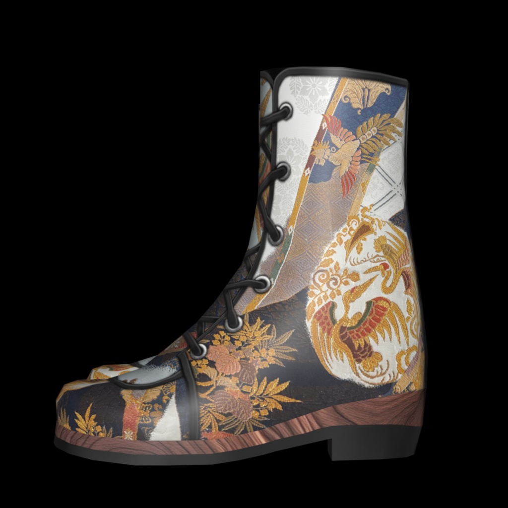 VRoid・VRChat|3D ブーツ 003|着物 鳳凰|Adel空想