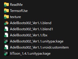 VRoid・VRChat|3D ブーツ 002|着物 花 桜|Adel空想