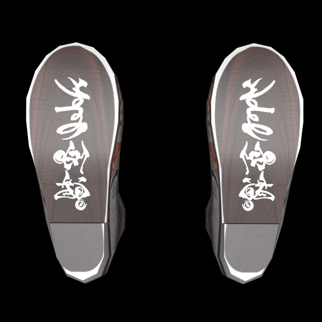 VRoid・VRChat|3D ブーツ 004|着物 花と鶴|Adel空想