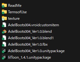 VRoid・VRChat|3D ブーツ 004|着物 花と鶴|Adel空想