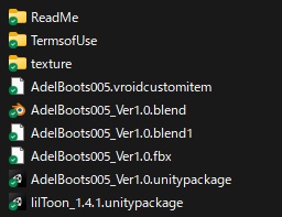 VRoid・VRChat|3D ブーツ 005|着物とロータスの花|Adel空想