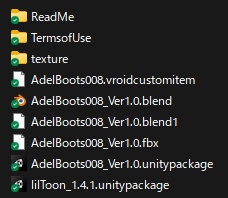 VRoid・VRChat|3D ブーツ 008|着物 鶴と松|Adel空想