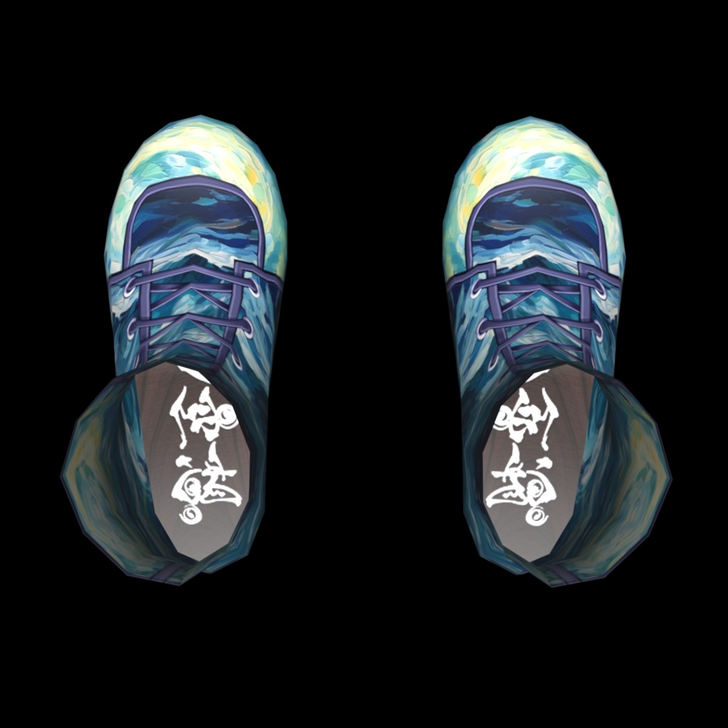 VRoid・VRChat|3D ブーツ 010|ゴッホの世界|Adel空想