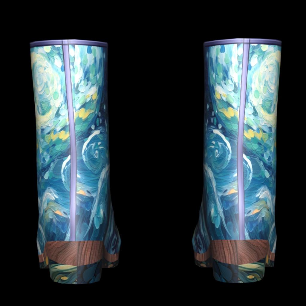 VRoid・VRChat|3D ブーツ 010|ゴッホの世界|Adel空想