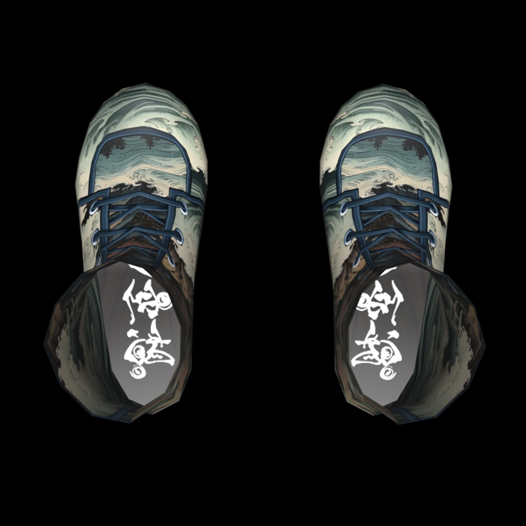 VRoid・VRChat|3D ブーツ 011|浮世絵の世界|Adel空想