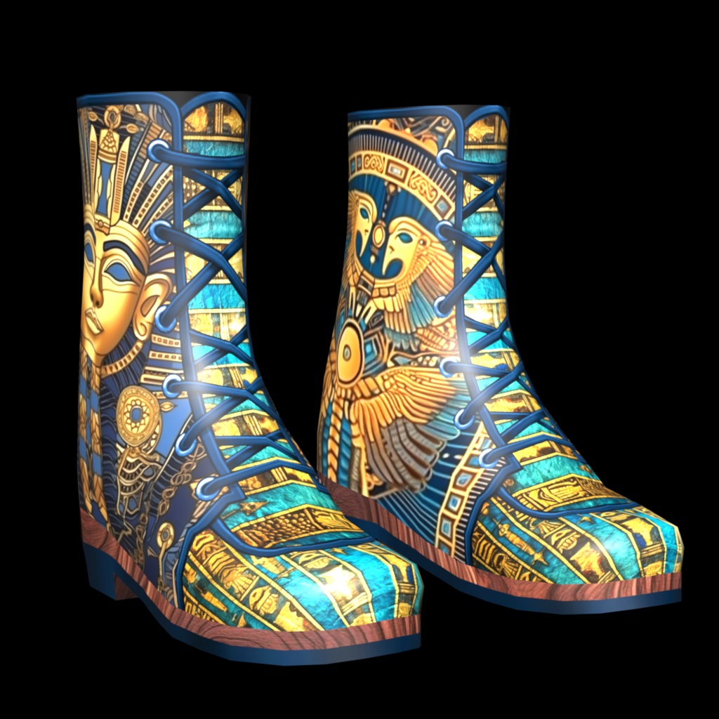 VRoid・VRChat|3D ブーツ 012|エジプト文明の世界|Adel空想