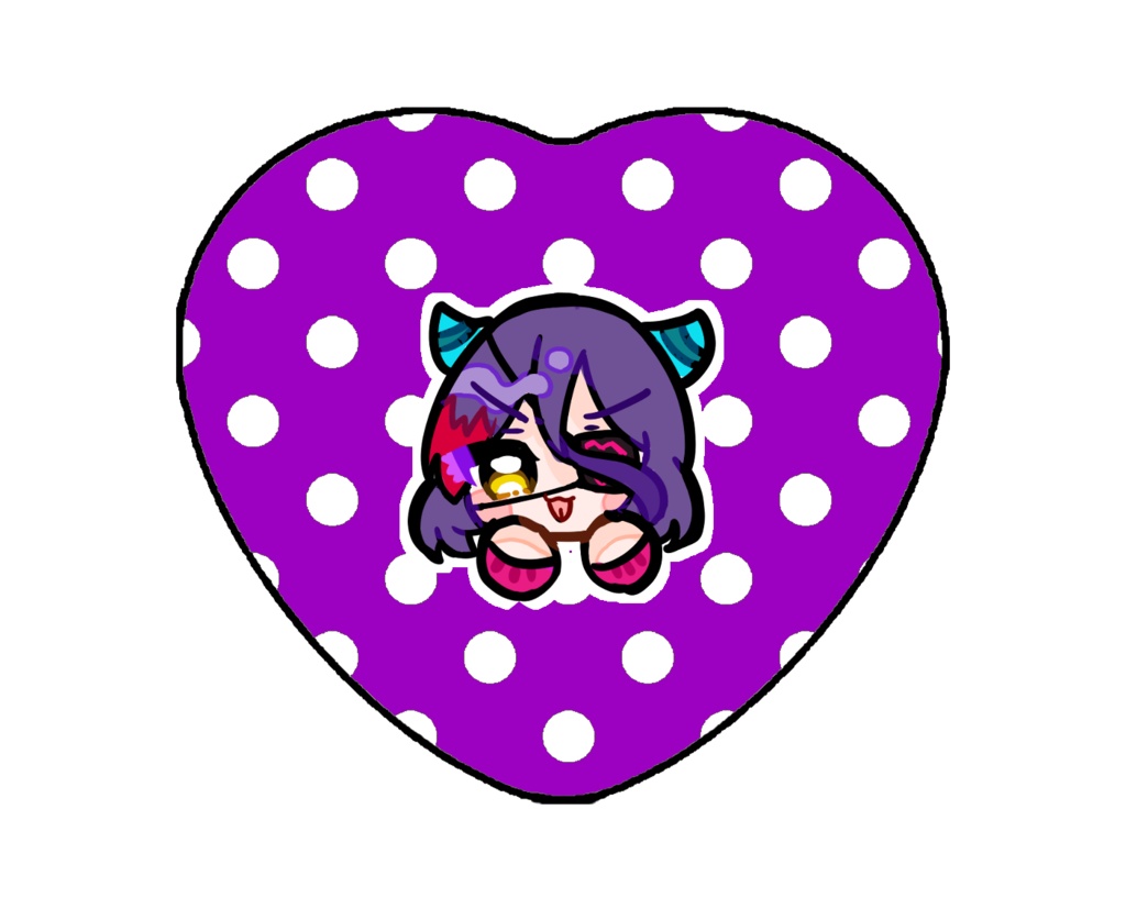 あっかんべー美玲ハート缶バッジ