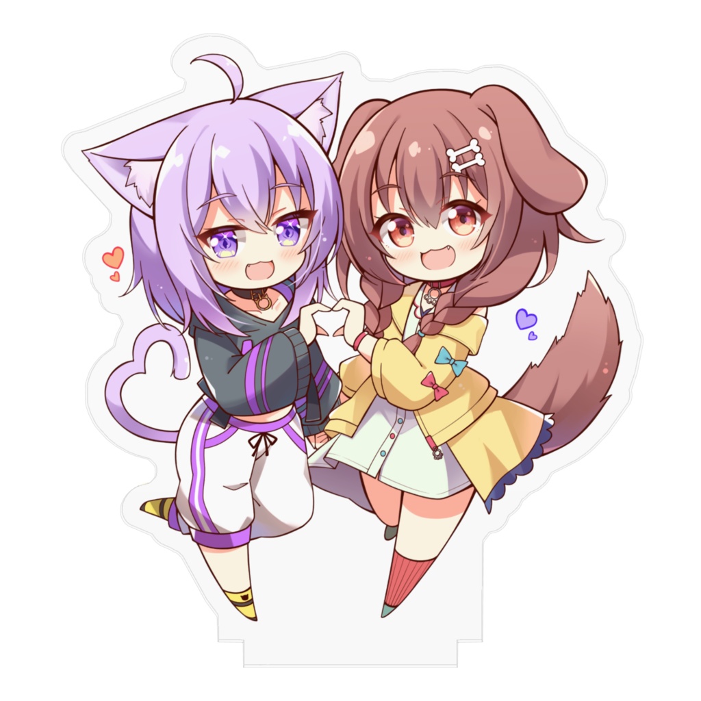 【非公式】戌神ころね&猫又おかゆ アクリルフィギュア【ホロライブ】