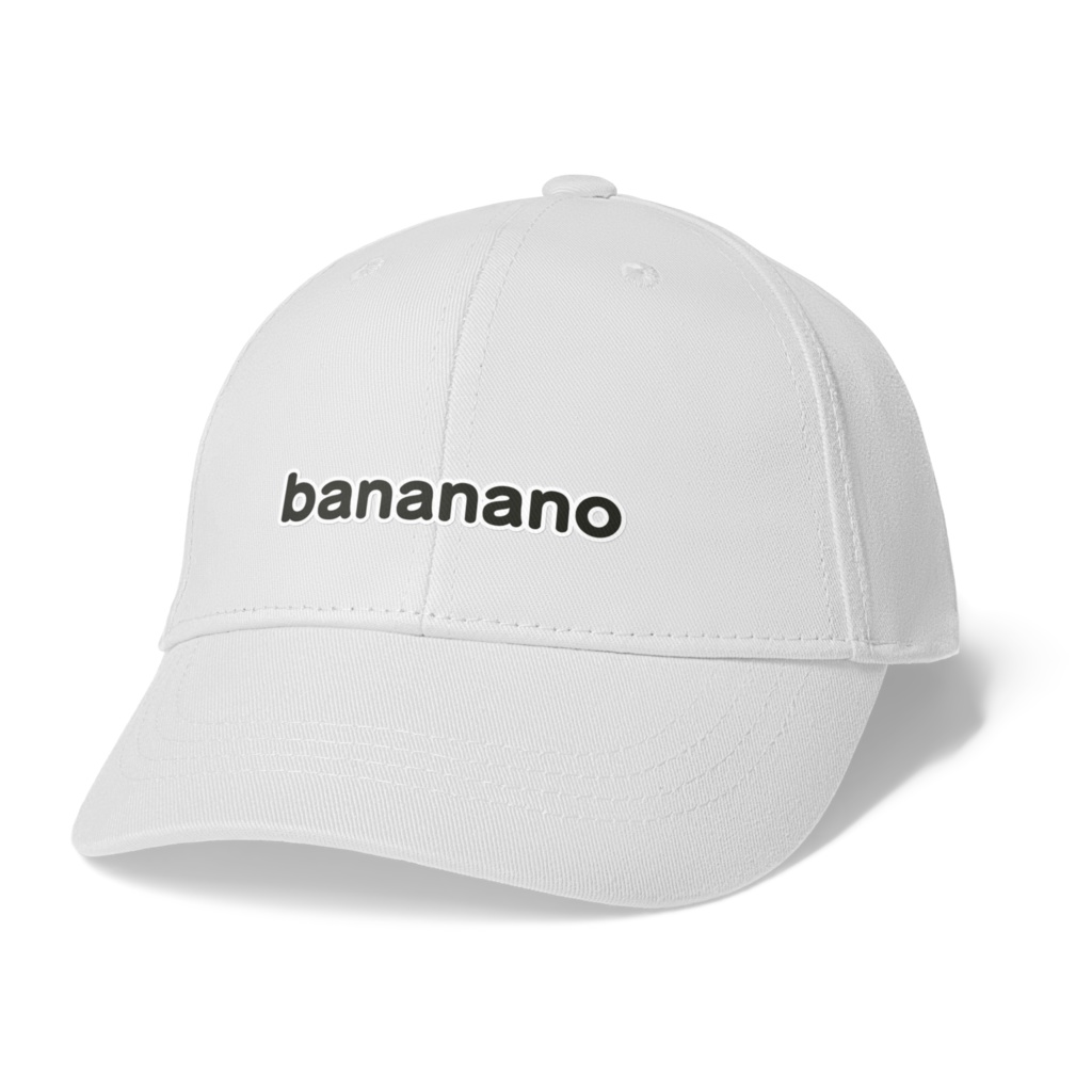 bananano白×黒キャップ