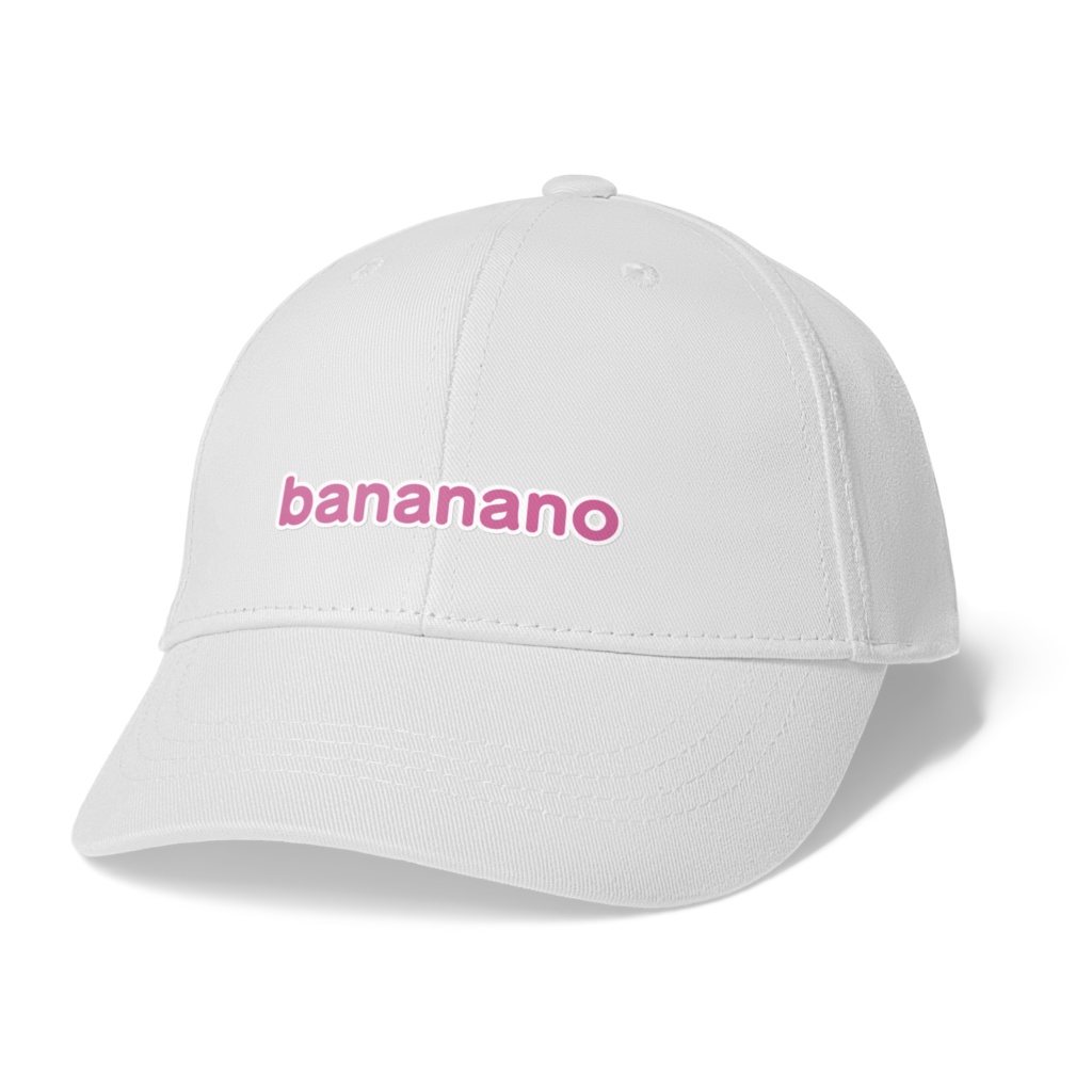 bananano白×ピンクキャップ
