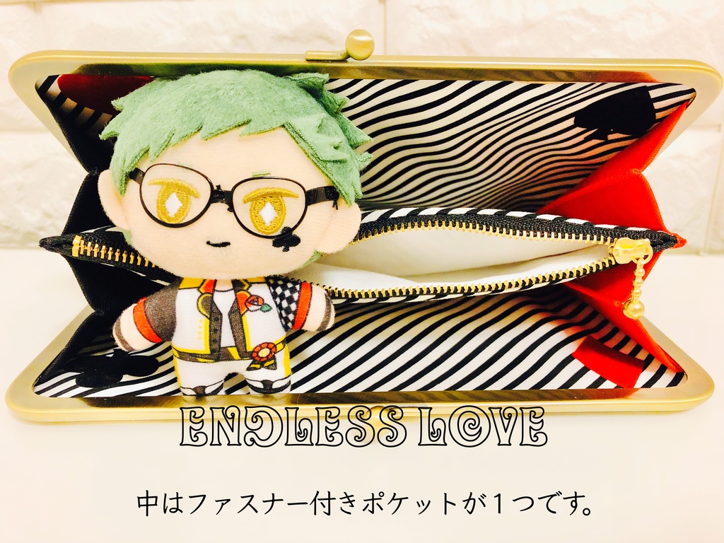 リボンのがま口バッグ