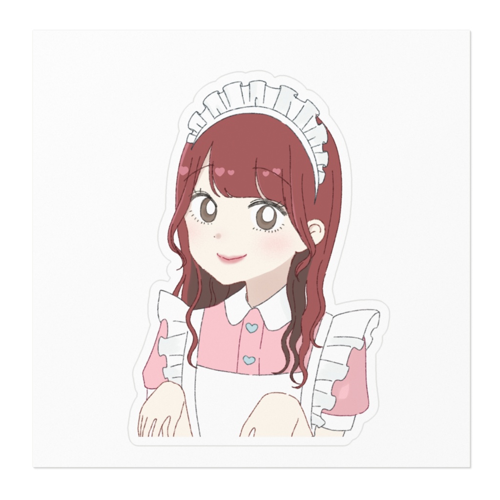 大きめ赤髪えいりステッカー