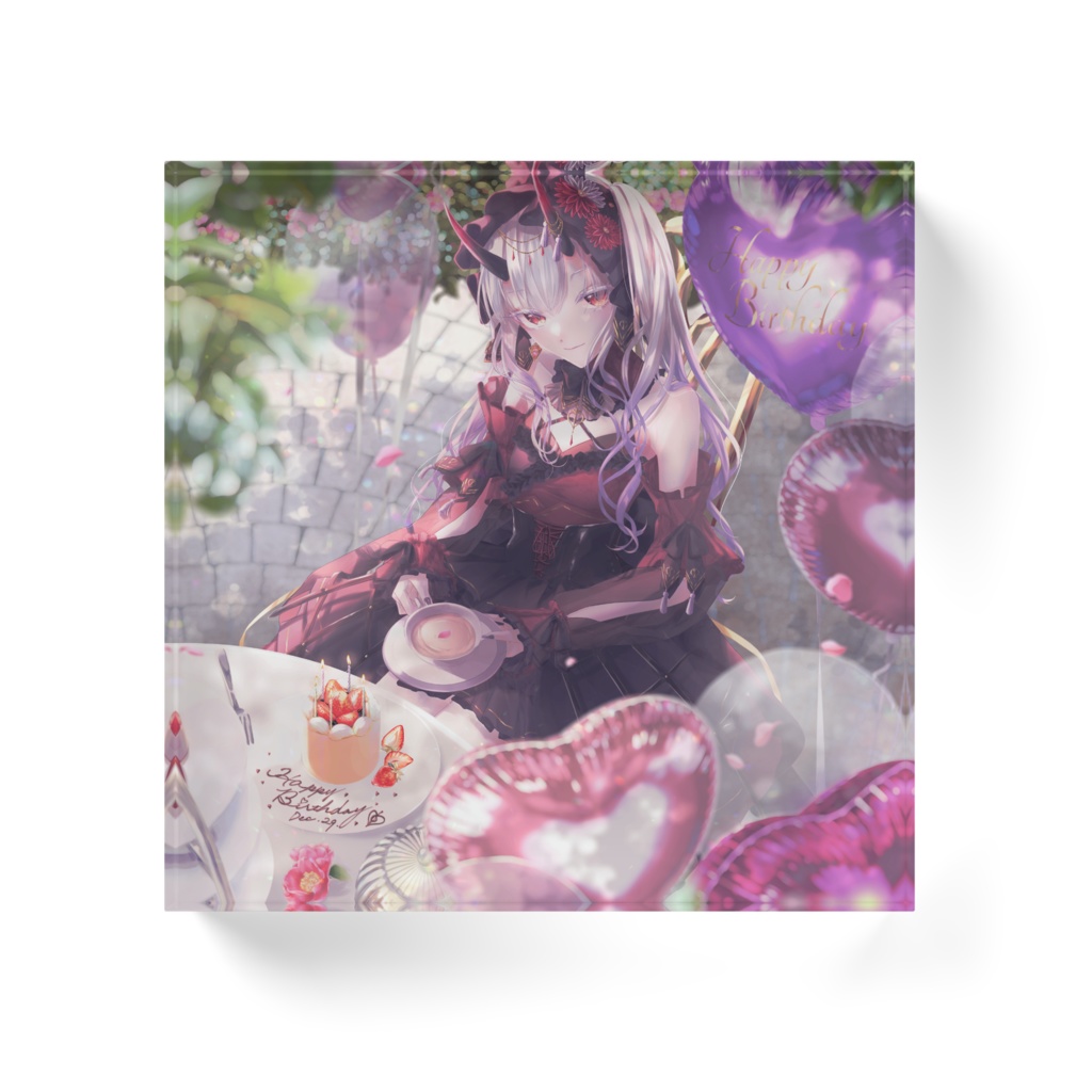 誕生日アクリルブロック