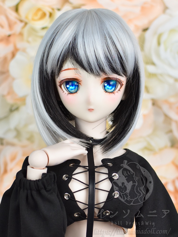 9インチ 前下がりボブ1 ダーク系ツートン