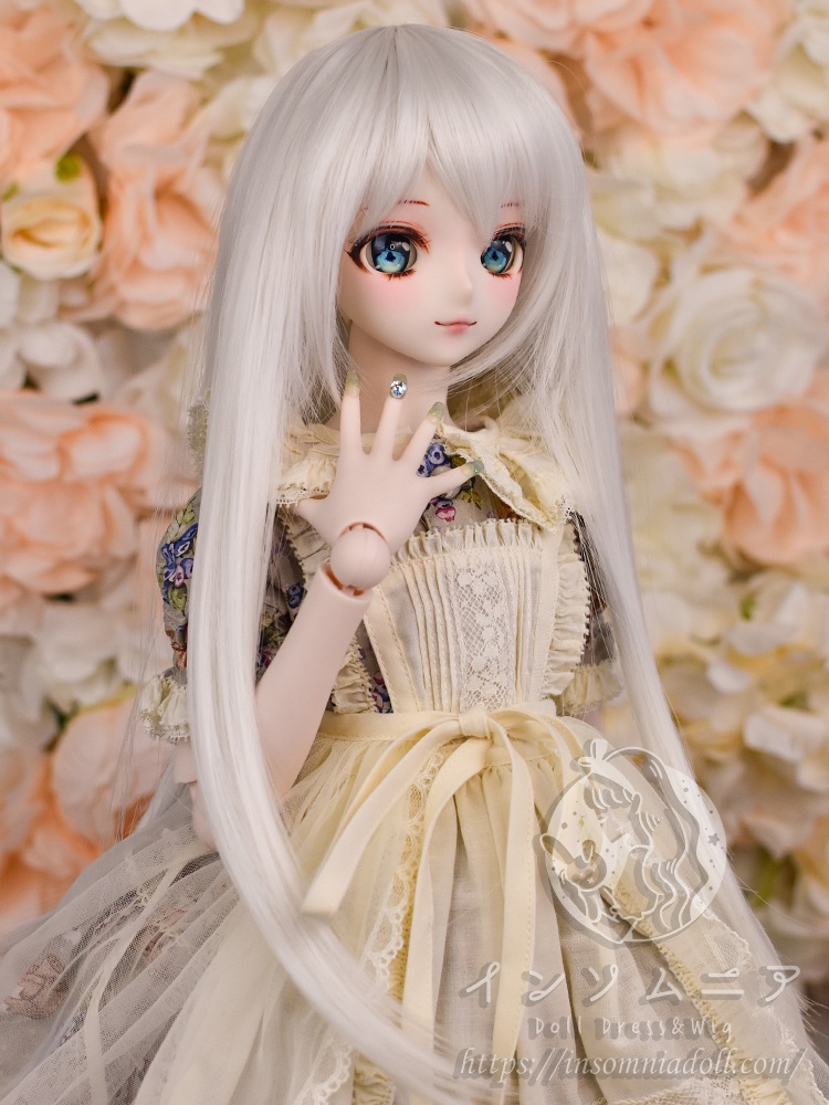 9インチ ナチュラルロング ストレート ドールウィッグ