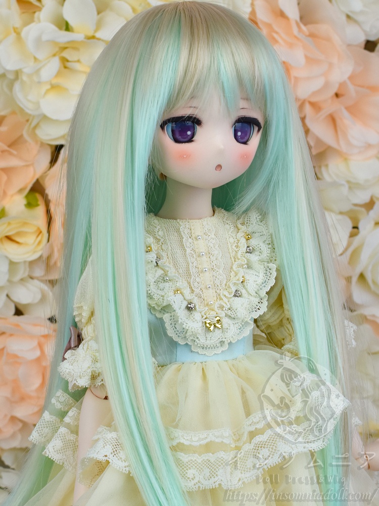 9インチ ナチュラルロング ストレート ドールウィッグ