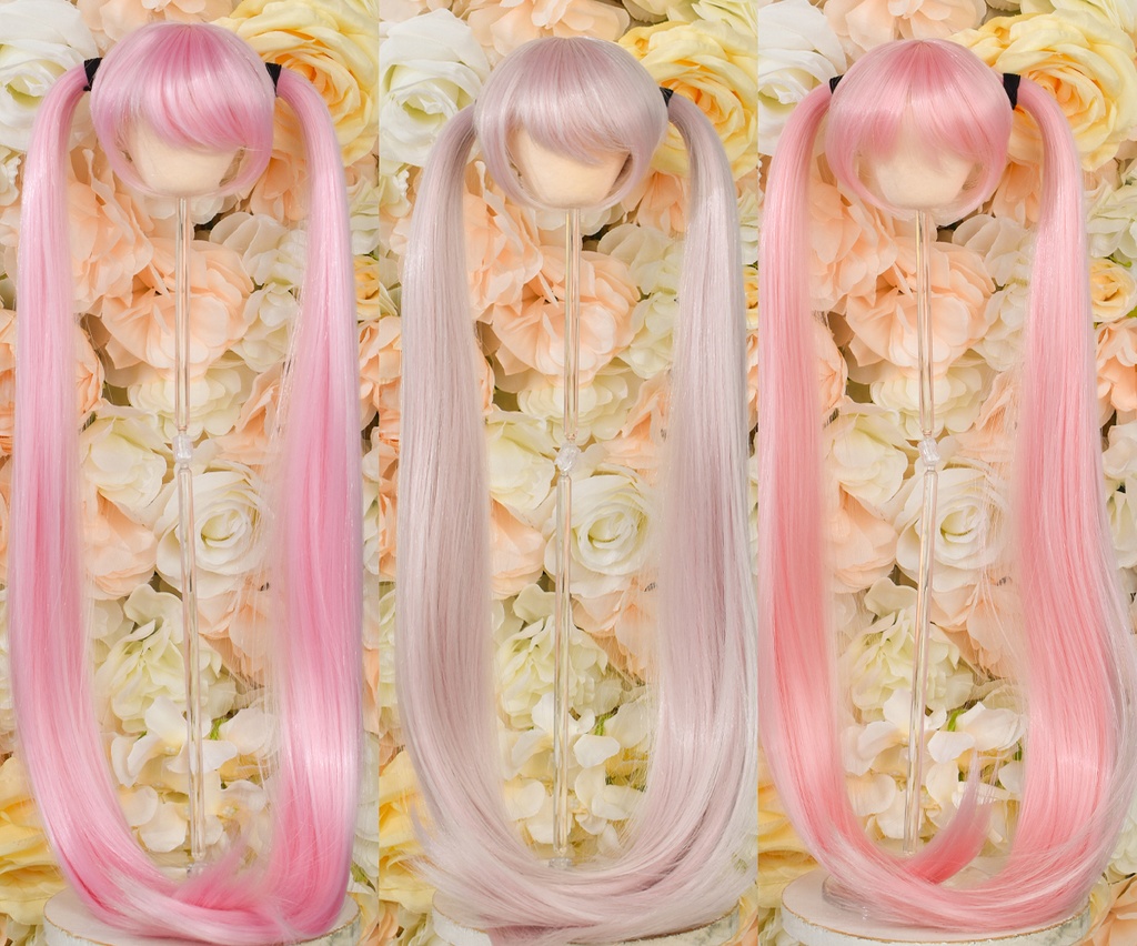 ロングロングツインテ(ピンク系)